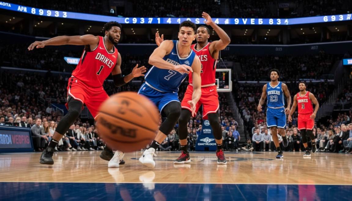 a game moment in an NBA match