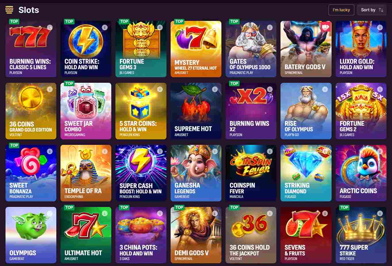 online slots in Batery casino