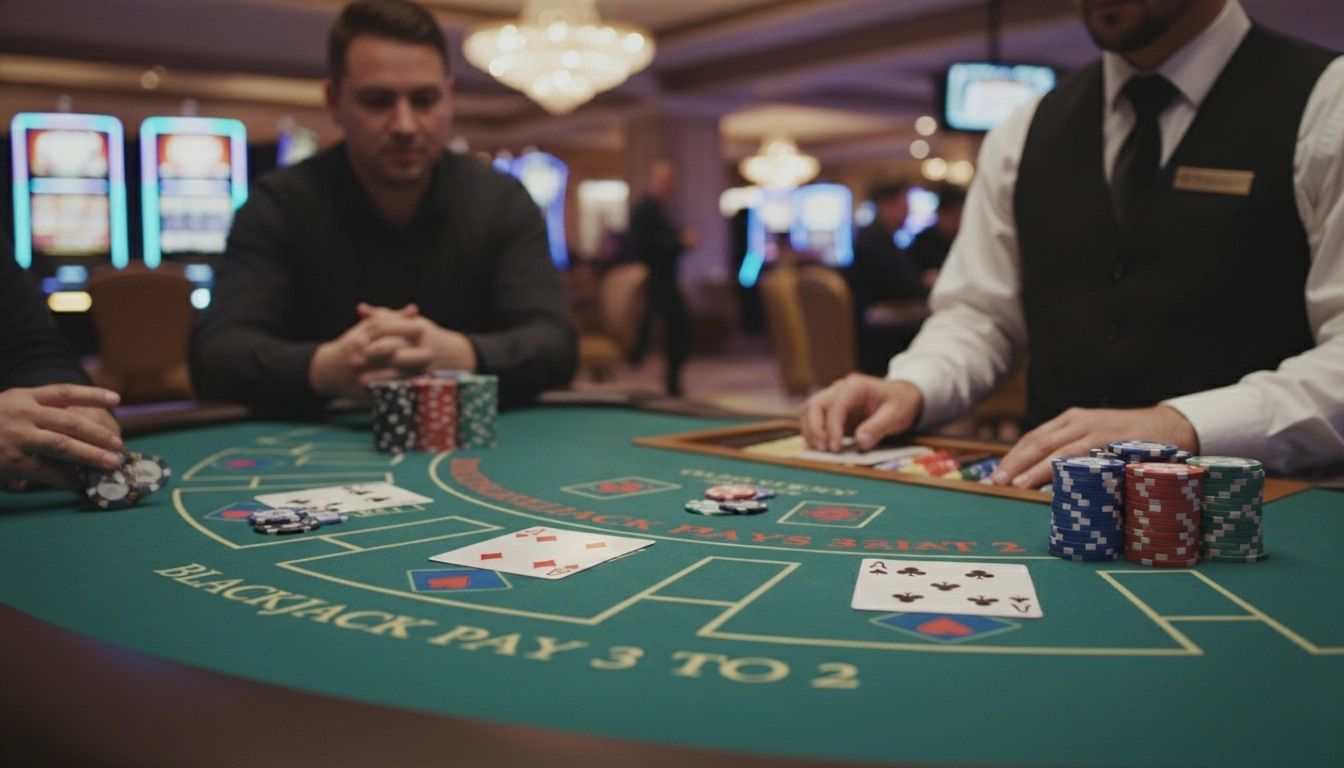blackjack casino game table